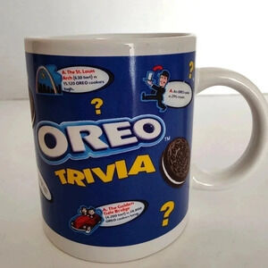 Oreo Cookie Trivia Mug Cup, EUC, 12 ounce